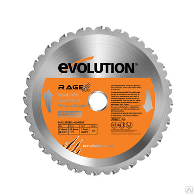 Диск EVOLUTION RAGE 210х25.4х1,7х24 универсальный RAGEBLADE210MULTI